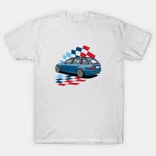 Laguna Seca Blue Wagon T-Shirt